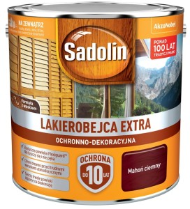 SADOLIN EXTRA- lakierobajca do drewna, ciemny mahoń, 2.5l