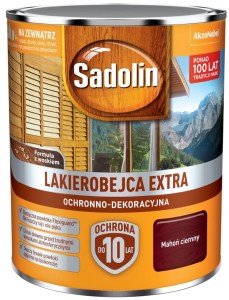 SADOLIN EXTRA- lakierobajca do drewna, ciemny mahoń, 0.75l