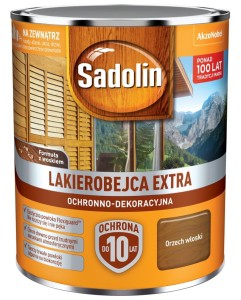 SADOLIN EXTRA- lakierobajca do drewna, orzech włoski, 0.75l