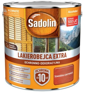 SADOLIN EXTRA- lakierobajca do drewna, szwedzka czerwień 2.5l