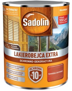 SADOLIN EXTRA- lakierobajca do drewna, szwedzka czerwień 0.75l 