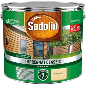 SADOLIN CLASSIC HYBRYDOWY- impregnat do drewna, bezbarwny, 9 l