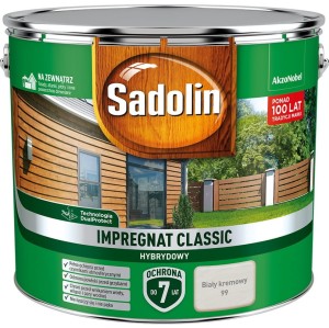 SADOLIN CLASSIC HYBRYDOWY- impregnat do drewna, biały kremowy, 9 l