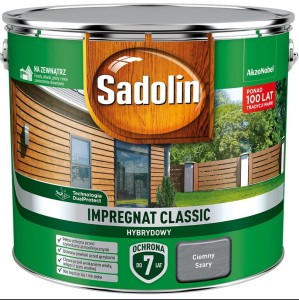 SADOLIN CLASSIC HYBRYDOWY- impregnat do drewna, ciemny szary, 9l 