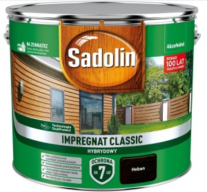 SADOLIN CLASSIC HYBRYDOWY- impregnat do drewna, heban, 9l