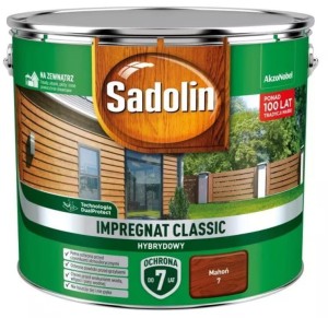 SADOLIN CLASSIC HYBRYDOWY- impregnat do drewna, mahoń, 9 l