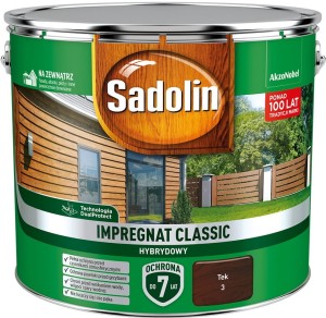 SADOLIN CLASSIC HYBRYDOWY- impregnat do drewna, tek, 9 l