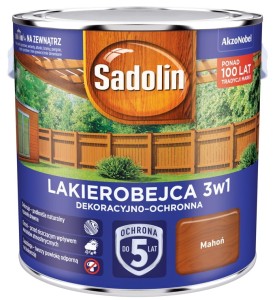 SADOLIN LAKIEROBEJCA 3w1, mahoń, 2.5l