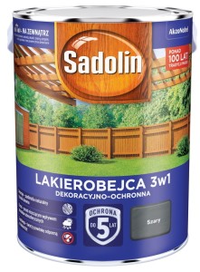 SADOLIN LAKIEROBEJCA 3w1, szary, 5l