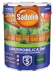 SADOLIN LAKIEROBEJCA 3w1, świerkowy, 5l