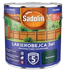 SADOLIN LAKIEROBEJCA 3w1, świerkowy, 2.5l