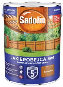 SADOLIN LAKIEROBEJCA 3w1, ciemny dąb, 5l