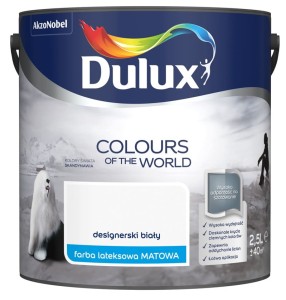 DULUX KOLORY ŚWIATA- Designerski Biały, 2.5l