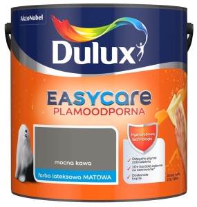DULUX EASY CARE- farba plamoodporna, kol. Mocna Kawa, 2.5l