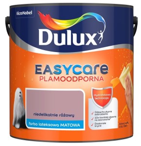 DULUX EASY CARE- farba plamoodporna, kol. Niedelikatnie Różowy, 2.5l
