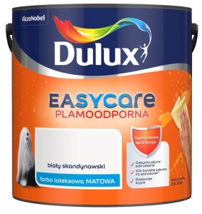DULUX EASY CARE- farba plamoodporna,  Biały Skandynawski, 2.5l