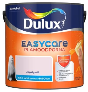 DULUX EASY CARE- farba plamoodporna, kol. Czysty Róż, 2.5l
