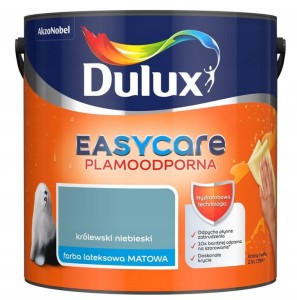 DULUX EASY CARE- farba plamoodporna, kol. Królewski Niebieski, 2.5l