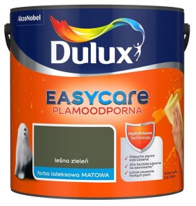 DULUX EASY CARE- farba plamoodporna, kol. Leśna Zieleń, 2.5l