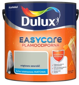 DULUX EASY CARE- farba plamoodporna,  Miętowa Szarość, 2.5l