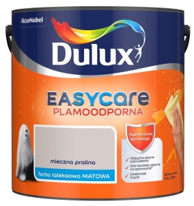 DULUX EASY CARE- farba plamoodporna, kol. Mleczna Pralina, 2.5l