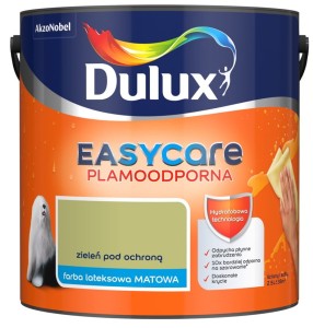 DULUX EASY CARE- farba plamoodporna,  Zieleń Pod Ochroną, 2.5l