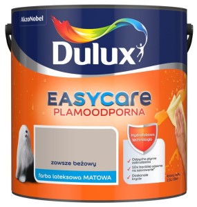 DULUX EASY CARE- farba plamoodporna, kol. Zawsze Beżowy, 2.5l