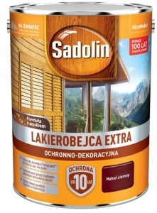 SADOLIN EXTRA- lakierobajca do drewna, ciemny mahoń, 5l