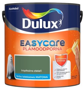DULUX EASY CARE- farba plamoodporna, kol. Tropikalna Zieleń, 2.5l