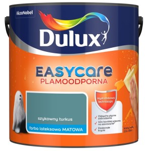 DULUX EASY CARE- farba plamoodporna, kol. Szykowny Turkus, 2.5l (1)