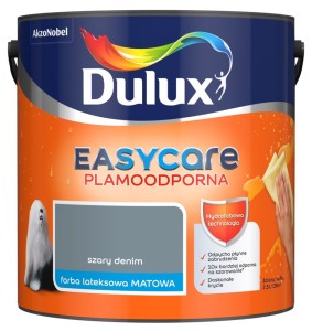 DULUX EASY CARE- farba plamoodporna, kol. Szary Denim, 2.5l