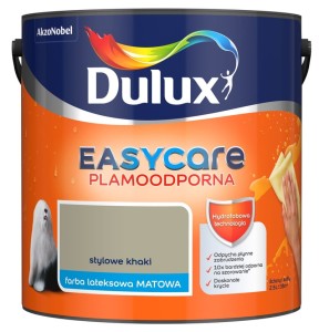DULUX EASY CARE- farba plamoodporna, stylowe khaki, 2.5l