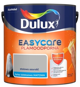 DULUX EASY CARE- farba plamoodporna, kol. Stalowa Szarość, 2.5l