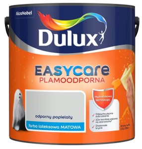 DULUX EASY CARE- farba plamoodporna, kol. Odporny Popielaty, 2.5l