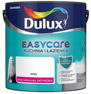 DULUX EASY CARE- kuchnia i łazienka, biała, satynowa, 2.5l