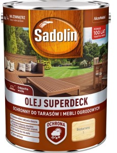 SADOLIN SUPERDECK- olej do drewna, bezbarwny, 5 l