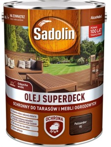 SADOLIN SUPERDECK- olej do drewna, palisander, 5 l