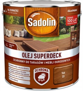 SADOLIN SUPERDECK- olej do drewna, tek, 2.5 l