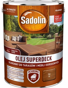 SADOLIN SUPERDECK- olej do drewna, tek, 5 l
