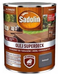 SADOLIN SUPERDECK- olej do drewna, antracyt, 5 l