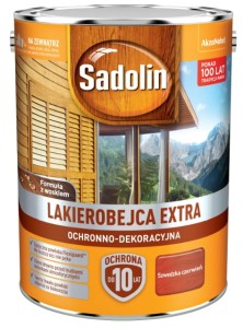 SADOLIN EXTRA- lakierobajca do drewna, szwedzka czerwień 5l