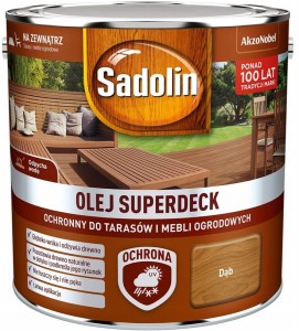 SADOLIN SUPERDECK- olej do drewna, dąb, 2.5l