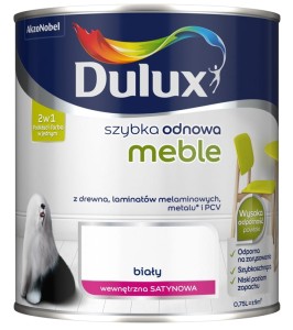 DULUX SZYBKA ODNOWA- meble, biała, 750ml 
