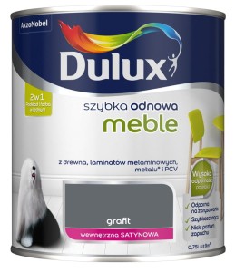 DULUX SZYBKA ODNOWA- meble, grafit, 750ml 