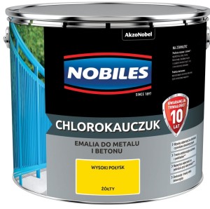 NOBILES CHLOROKAUCZUK- emalia do betonu i metalu, żółta, 10 l