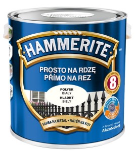 HAMMERITE- prosto na rdzę, połysk, biała, 2.5 l