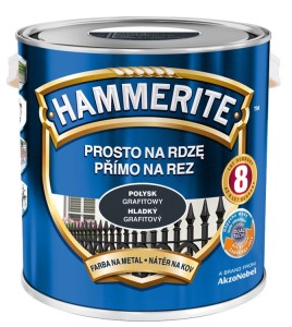 HAMMERITE- prosto na rdzę, połysk, grafit, 2,5 l