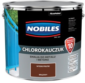 NOBILES CHLOROKAUCZUK- emalia do betonu i metalu, brązowa, 10 l