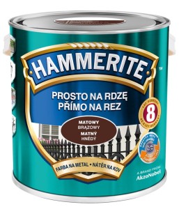 HAMMERITE- prosto na rdzę, matowa, brązowa, 2.5 l