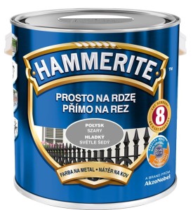 HAMMERITE- prosto na rdzę, połysk, szara, 2.5 l